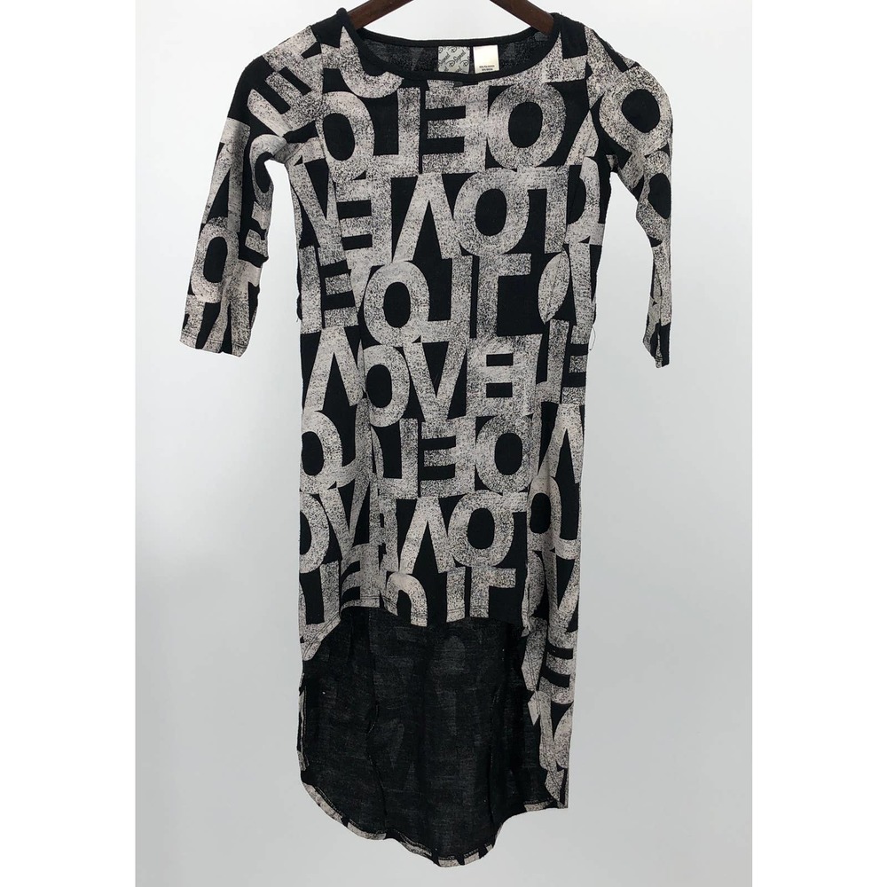 D-Signed Long Tunic Love Dress Girls Hi Lo